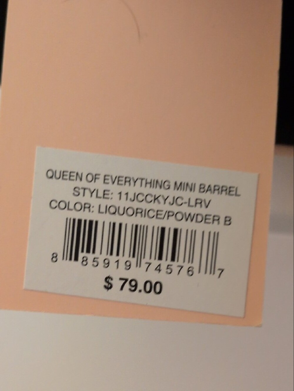 Juicy Couture Black and Pale Pink Velvet Satchel - Picture 3 of 14
